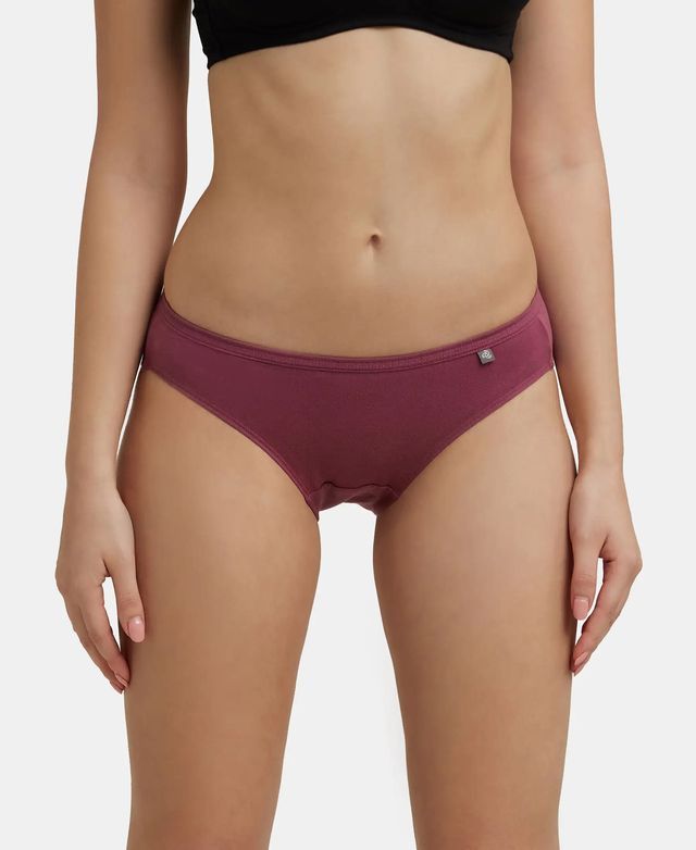 Jockey 1410 Women's Super Combed Cotton Bikini Panty|PO3 | Multicolor Dark assorted-XL