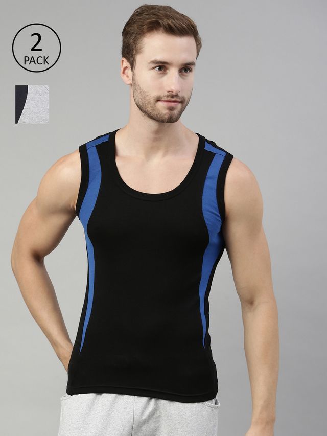 Dixcy Scott Originals Men's Bold Gym Vest | Set Of 2 | Assorted - S
