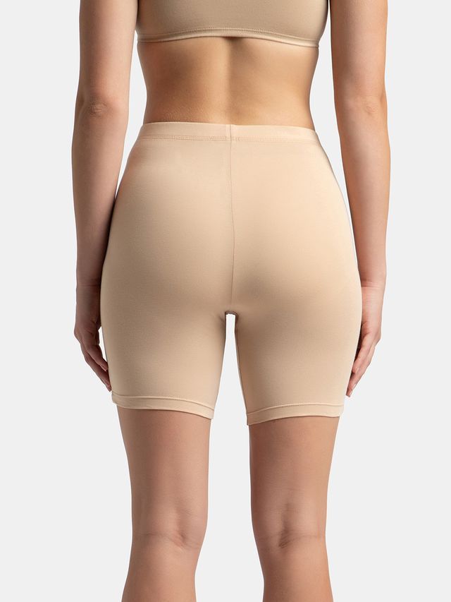 Jockey 1529 Women's Super Combed Cotton Mid Waist Shorties|Concealed Waistband | Skin-L