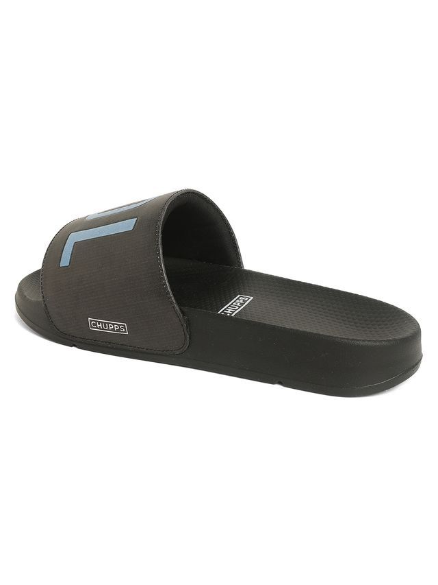 Chupps Men's Cool Vibes Black: Ombre Blue Flip Flops - UK7