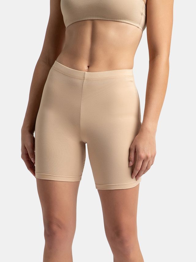 Jockey 1529 Women's Super Combed Cotton Mid Waist Shorties|Concealed Waistband | Skin-XL