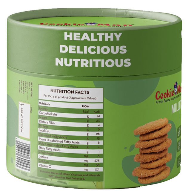 Cookie Man Millet Jaggery Ragi Atta Cookies Biscuits