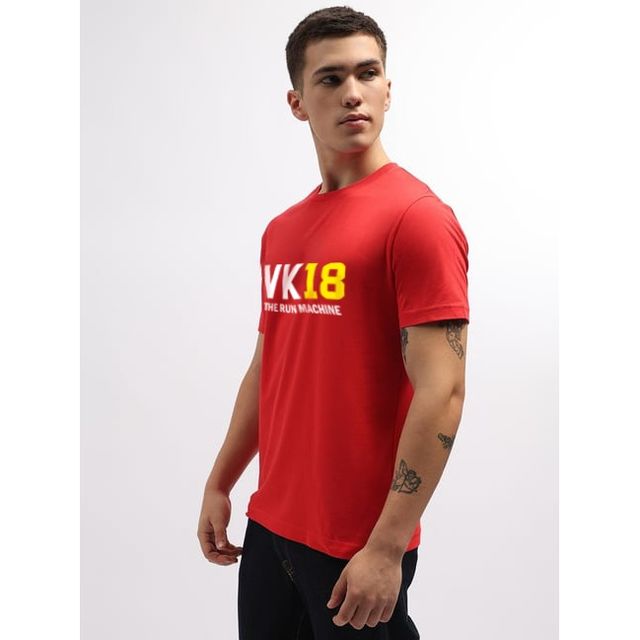De Tees Men's IPL RCB Half Sleeve T-shirt | Red - XL