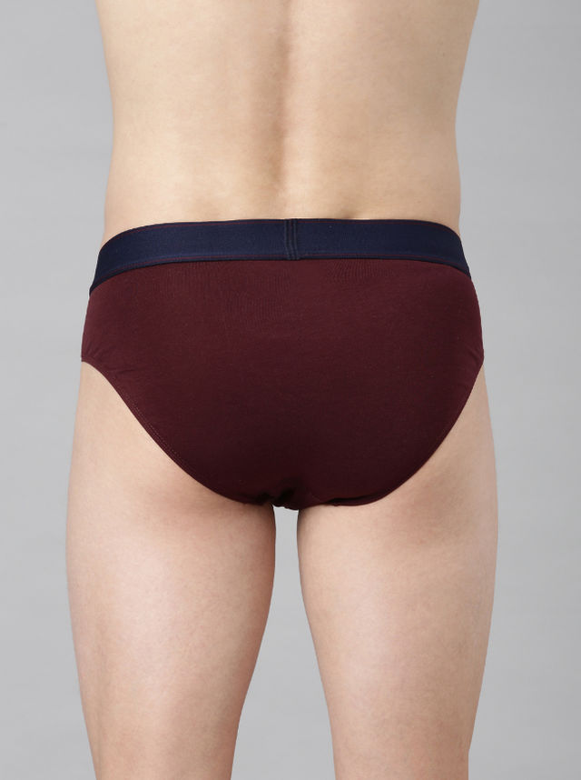 Force Nxt Men's Super Combed Cotton Four Way Stretch Solid Brief | Assorted - XL