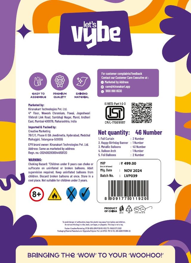 Let's Vybe Welcome Princess Decoration Kit - Assorted