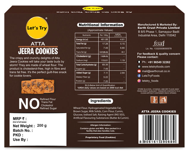 Let's Try Atta Jeera Cookies 200 g Combo