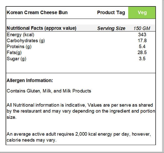 Korean Cream Cheese Bun  