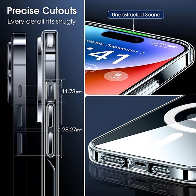 Kwine Case Apple iPhone 16 Pro Max Back Cover - Magsafe Case - Transparent