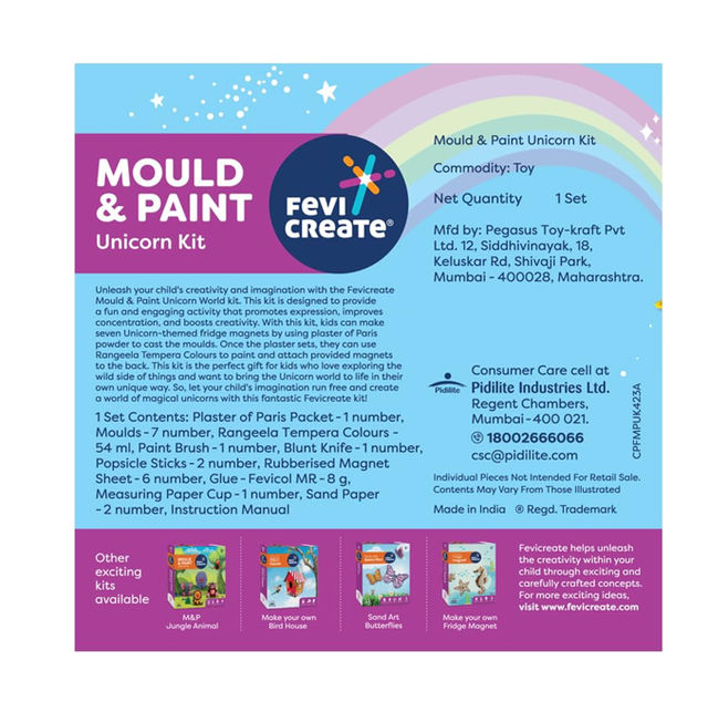 Fevicreate Unicorn Kit - Mould Paint & Play With Magical Unicorns
