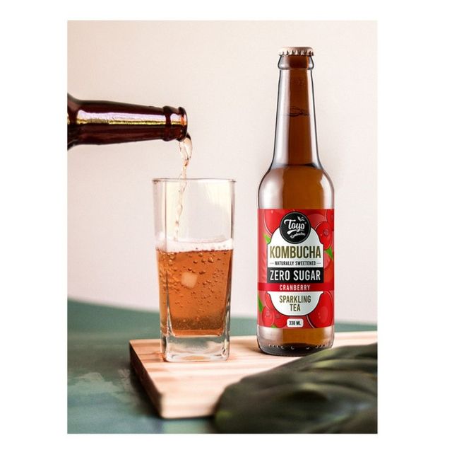 Toyo Kombucha Zero Sugar Cranberry Kombucha