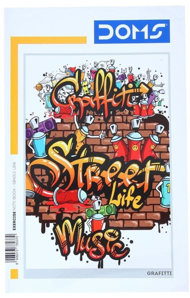 Doms Single Line (Grafiti Series) Note Book - 300 Pages
