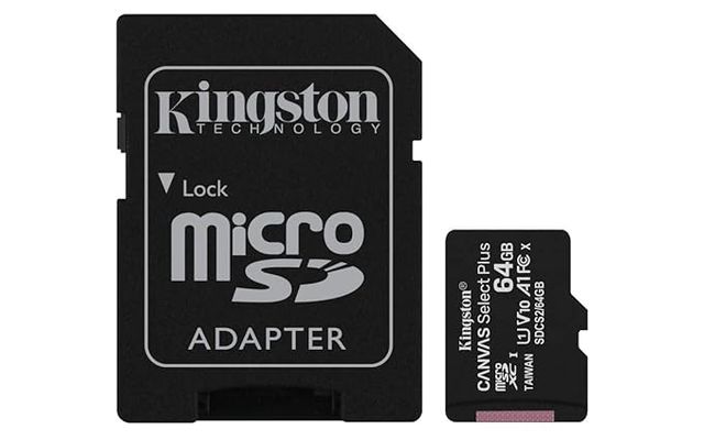 Kingston Canvas Select Plus 64Gb Microsd Card Class 10 Uhs-I 100Mb/S With Adapter (Sdcs2/64Gbin)