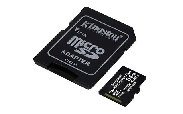 Kingston Canvas Select Plus 64Gb Microsd Card Class 10 Uhs-I 100Mb/S With Adapter (Sdcs2/64Gbin)