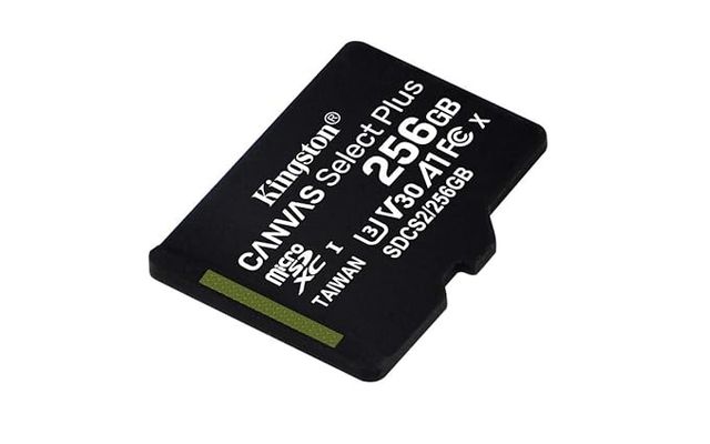 Kingston Canvas Select Plus 256Gb Microsd Card Class 10 Uhs-I 100Mb/S Withadapter Sdcs2/256Gbin