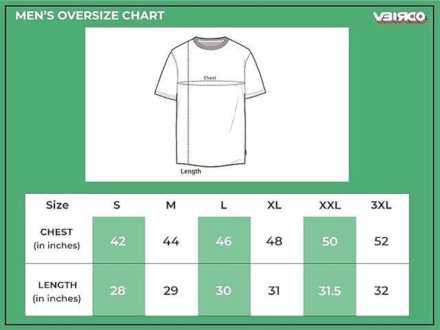VEIRDO Men's Printed Oversized T-Shirt | UNI  100  OS  VEIRDO  RB | Royal Blue - XL