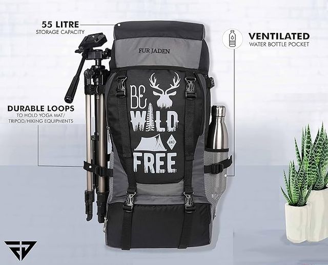 Buy Fur Jaden 53 LTR Rucksack Travel Backpack Bag for Trekking