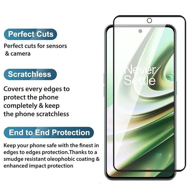 Techvor Tempered Glass for OnePlus Nord CE4 With Easy Installation Kit for Smartphone