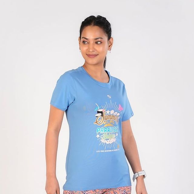 Rupa Colors Playsure T-shirt - Cobalt Blue | Printed | M