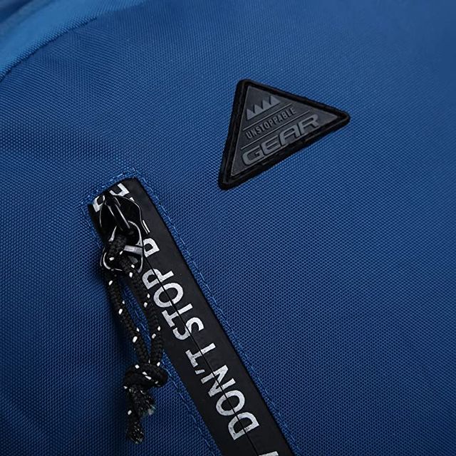 Gear Unisex Colorblocked Polyester 17 L Top Handle Casual Backpack | Black and Blue - M