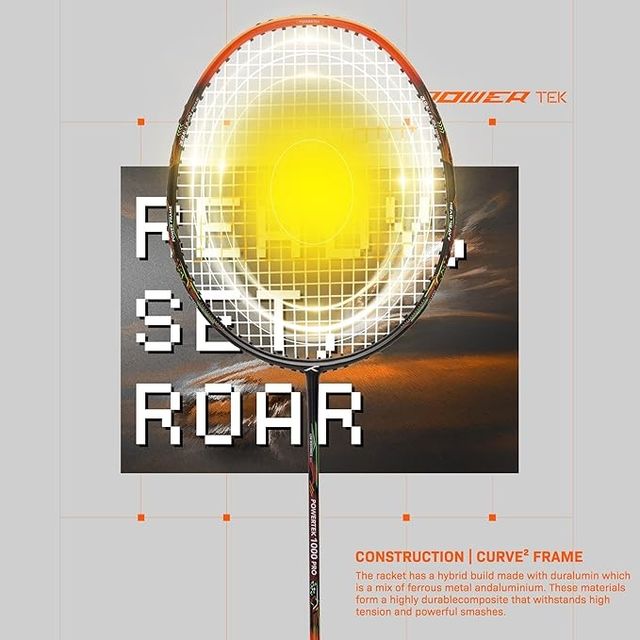 Hundred Powertek 1000 Pro Strung Racket With Full Racket Cover