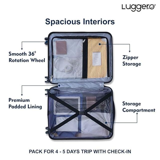 Luggero Eternal Trolley Bag | Deep Red - S