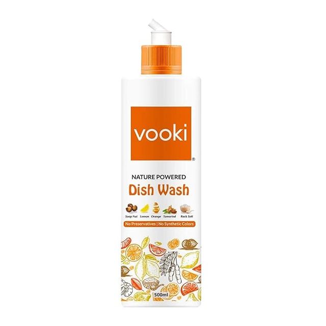 Vooki Nature Powered Dishwash Liquid (500ml) & Vooki Ecofriendly Limescale Removerdescaler (500ml) Combo