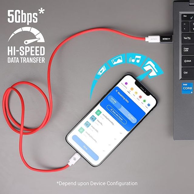 Zebronics Cta1 Usb Type C To Type A Converter, Usb 3.0, High-Speed Data Transfer Compatible Devices