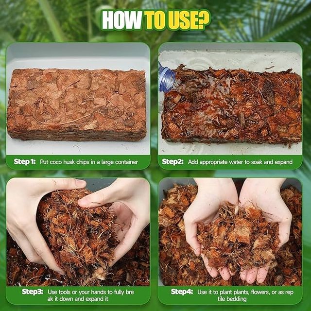 Gardens Coir Loose Husk Chips for Hydroponic Plants - Home Gardening