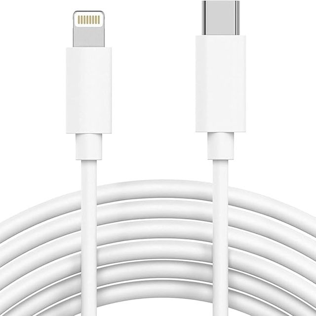 Sounce 6ft Type-C to Lightning 20W Cable | 3A Fast Charging & 480 Mbps Data Sync for iPhone & iPad, White