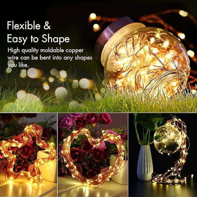 Desidiya Usb Operated Decorative Led String Lights - 5 Meters, Bright Ambiance - Warm White