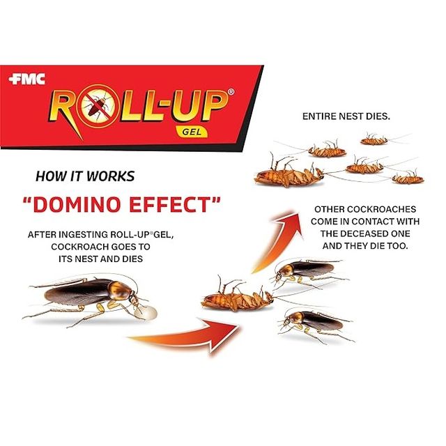 Bayer Roll Up Gel - Cockroach Killer | Domino Effect | Long Lasting Effect | Fast Action