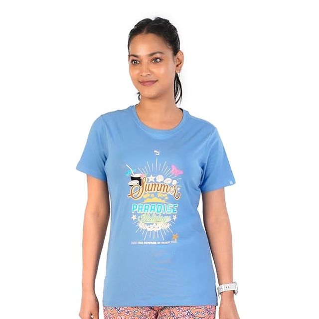 Rupa Colors Playsure T-shirt - Cobalt Blue | Printed | M