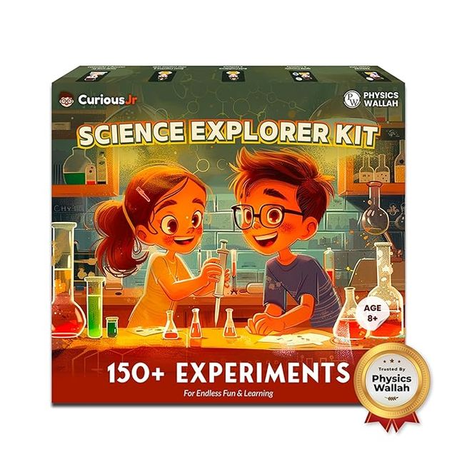 Physics Wallah Curious Jr 150+ Experiments Science Explorer Kit | Multicolor