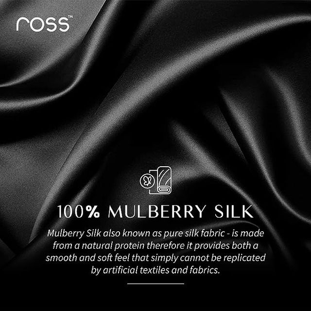 Kloy 100% Mulberry Silk Sleep Mask Eye Mask | Super Smooth For Blind Fold | Black