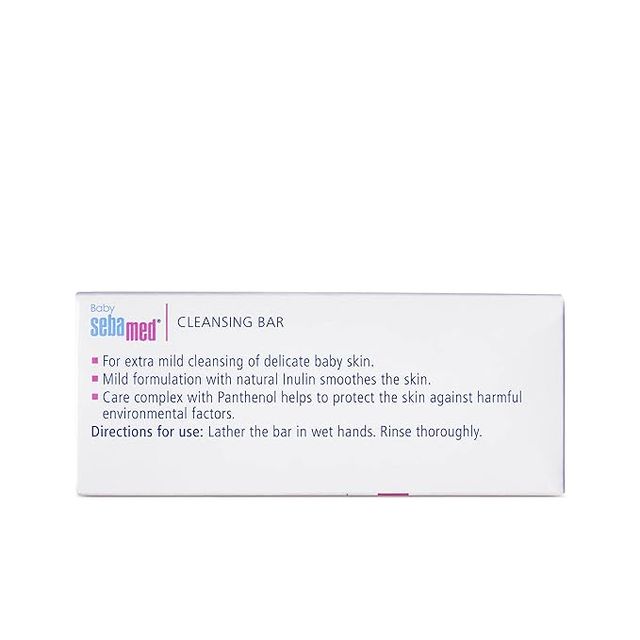 Sebamed Cleansing Bar pH 5.5 Baby Soap For Kids | White | 1 month - 6 years