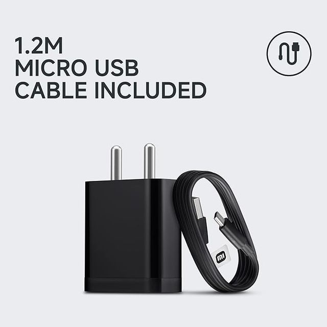 Mi Xiaomi 2A USB-A to USB-C Fast Charger|Phone Wall Charger Compatible with Android, Samsung Galaxy, Xiaomi Redmi, Headphones, Bluetooth Devices - 10W Mobile Charging Block - Black