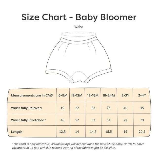 SuperBottoms BASIC Unisex Bloomer 2-3Y | 100% Pure Cotton Super Soft Innerwear