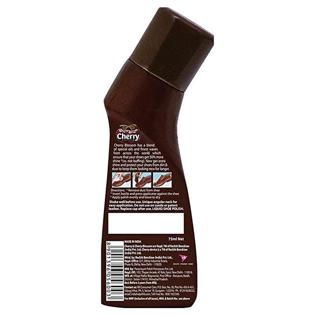 Cherry Dark Tan Shoe Polish, Liquid Shoe Shiner 75 ml Combo