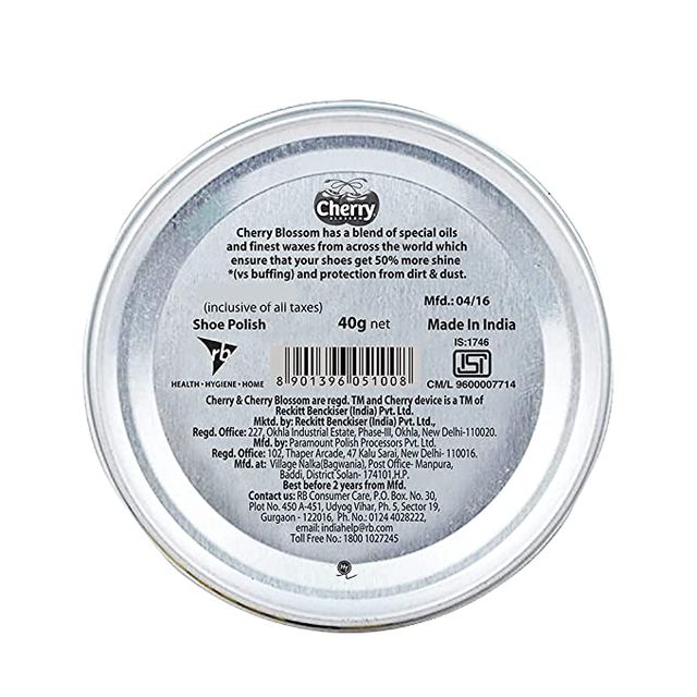 Cherry Blossom Black Wax Shoe Polish Leather Shoe Shiner