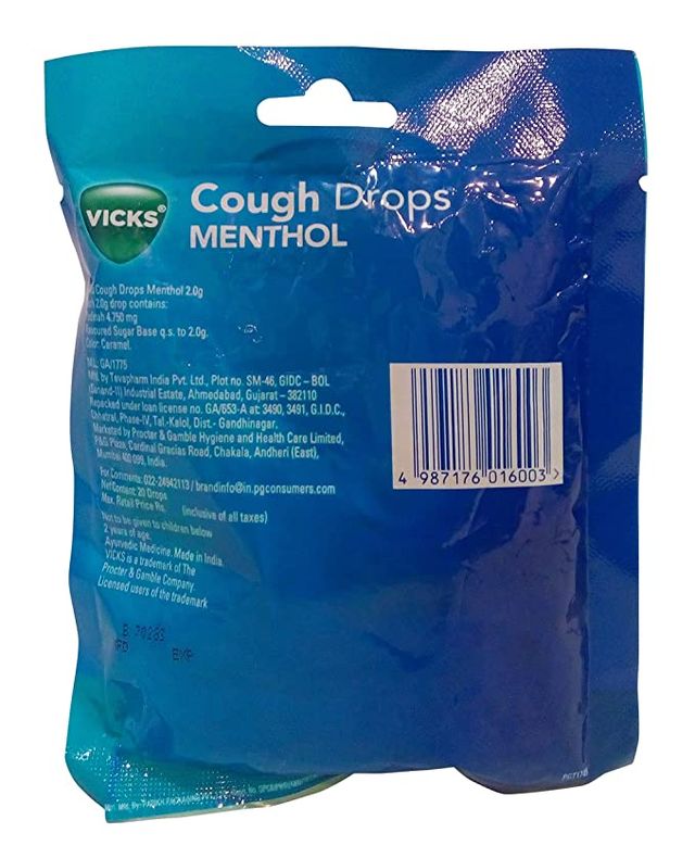 Vicks Cough Drops Menthol Lozenges 20 pc Combo