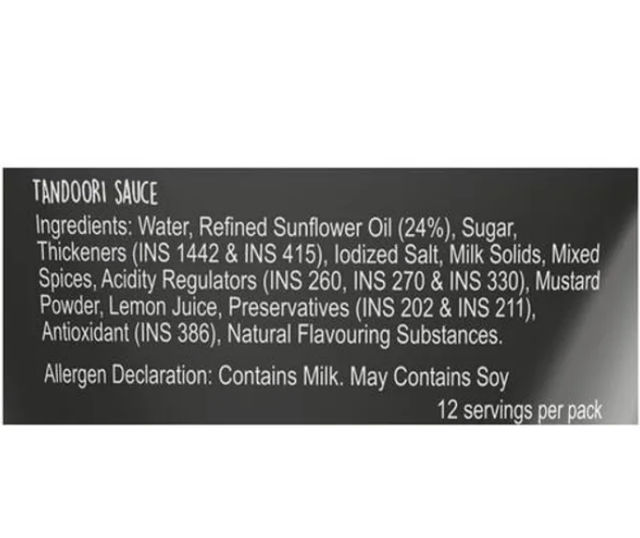 Wingreens Farms Tandoori Sauce 180 g Combo