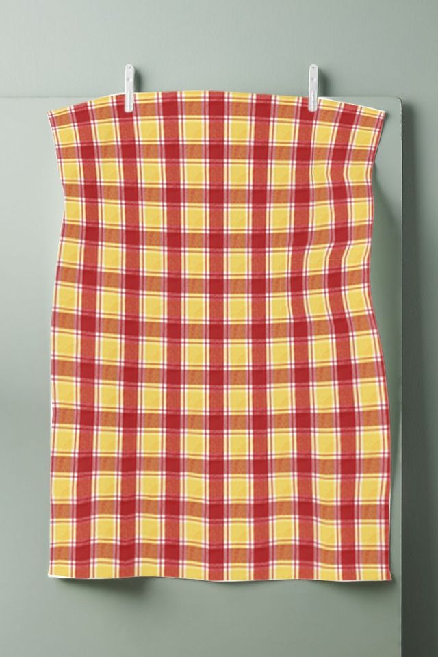 Lushomes Kitchen Apron Set - Red and Yellow Checks