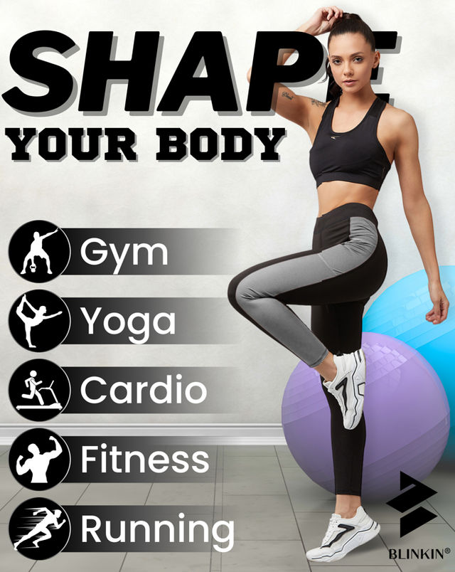 Blinkin Women's Gym Pants & Tights - Black | Grey | With Side Pockets | Ideal For Yoga | M