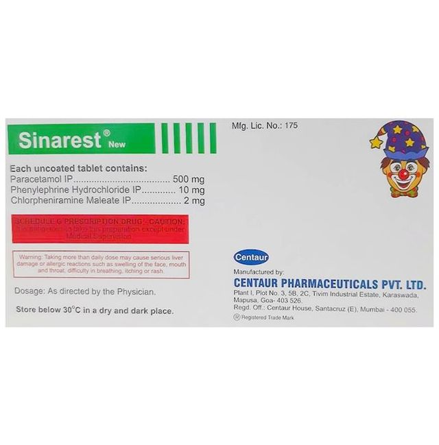 Sinarest New Tablet 15 pc X 2 Combo