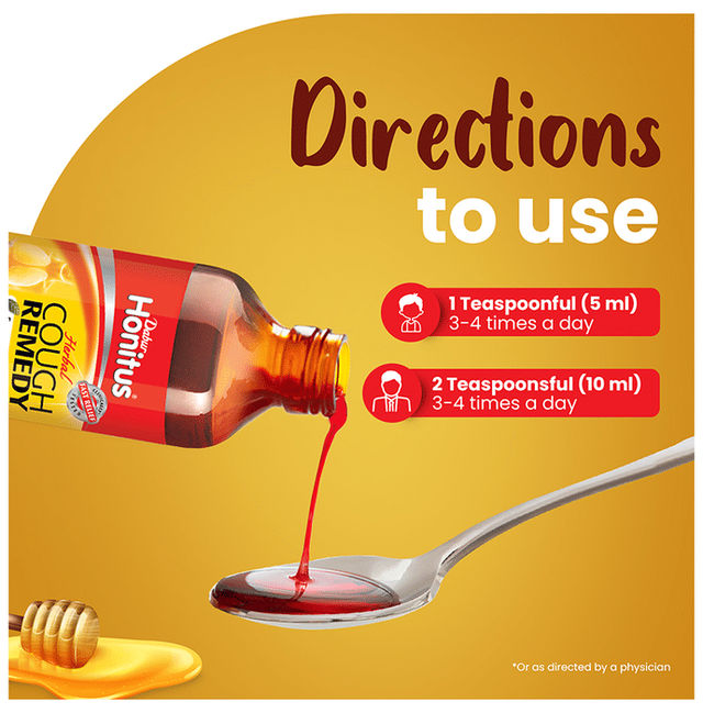Dabur Honitus Honey Based Ayurvedic Cough Syrup 200mL