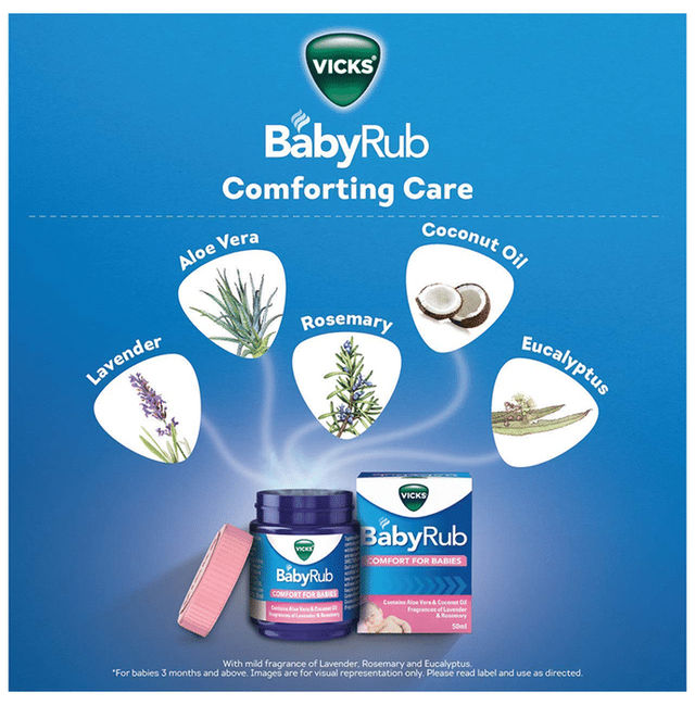 Vicks BabyRub Balm Baby For Kids | 3+ months