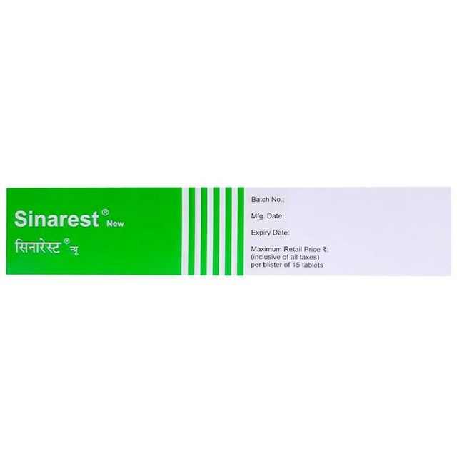 Sinarest New Tablet 15 pc X 2 Combo