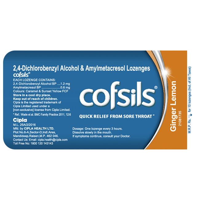 Cofsils Lemon Ginger Lozenges