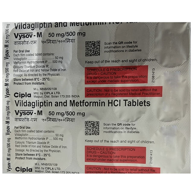 Vysov M 50mg/500mg Tablet
