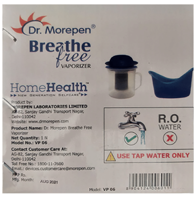 Dr-Morepen Breathe Free Vaporizer / Steamer